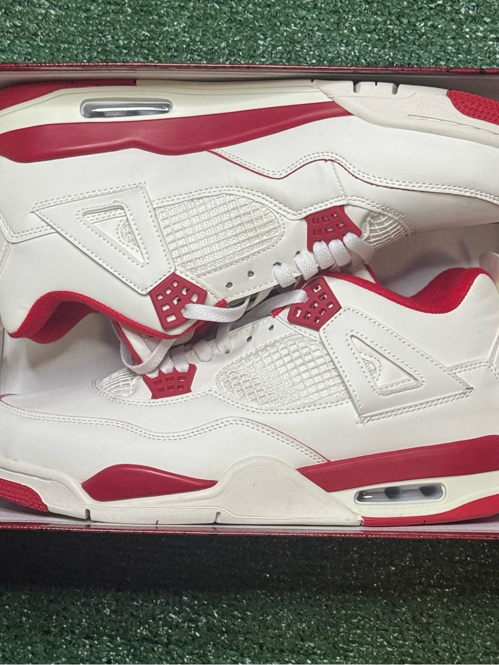 Jordan Retro White and Red Basketball Sneakers